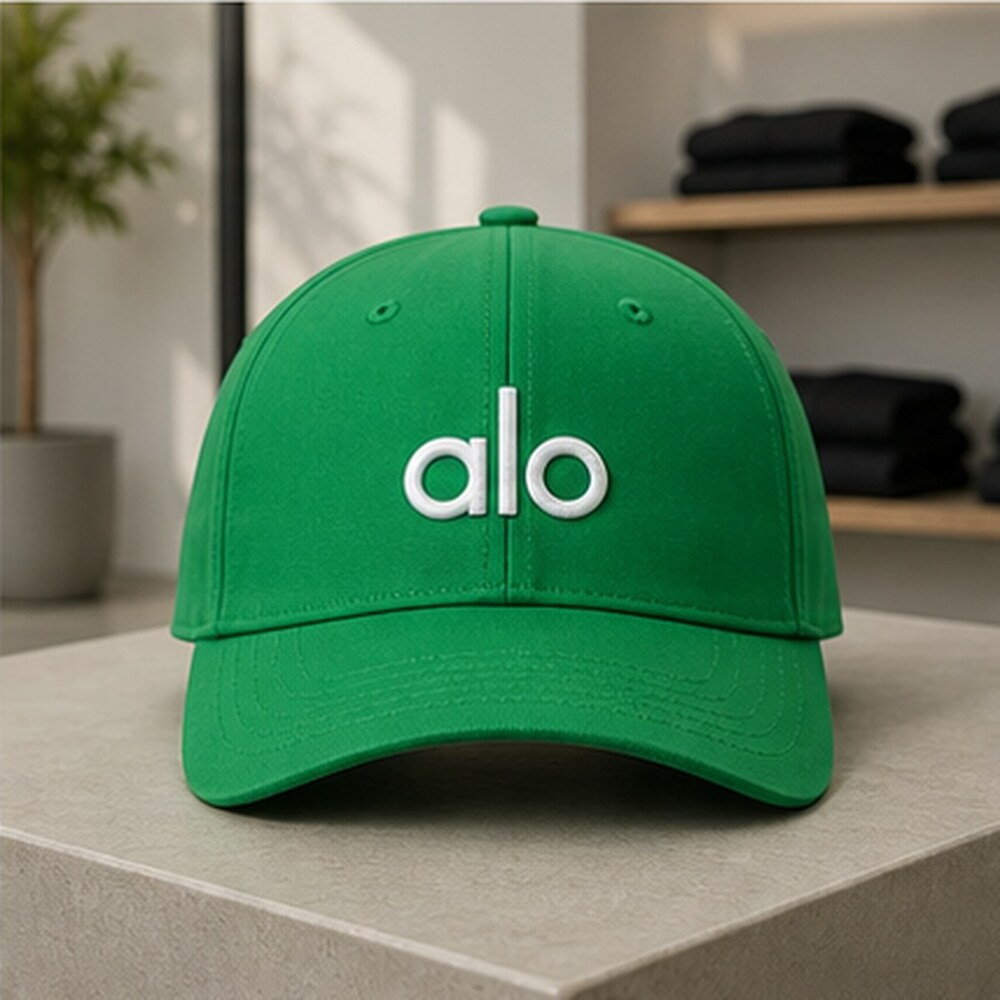 ALO Yoga Green Travel Baseball Cap Hat NWT
